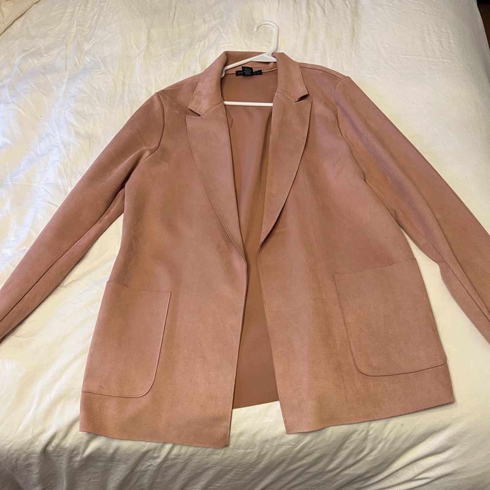 Suede like dusty pink blazer